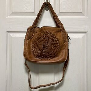 MILO |Vichy 172 |Brown | Boho|Leather |Handbag/Crossbody |Braided Handles| Purse